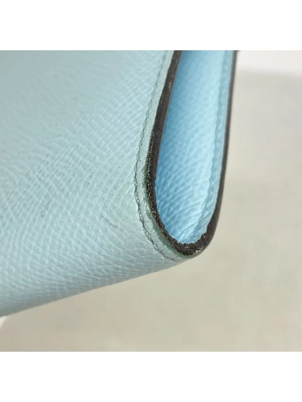 Hermes Wallet Kelly Veau Epsom Blue Zephyr Silver